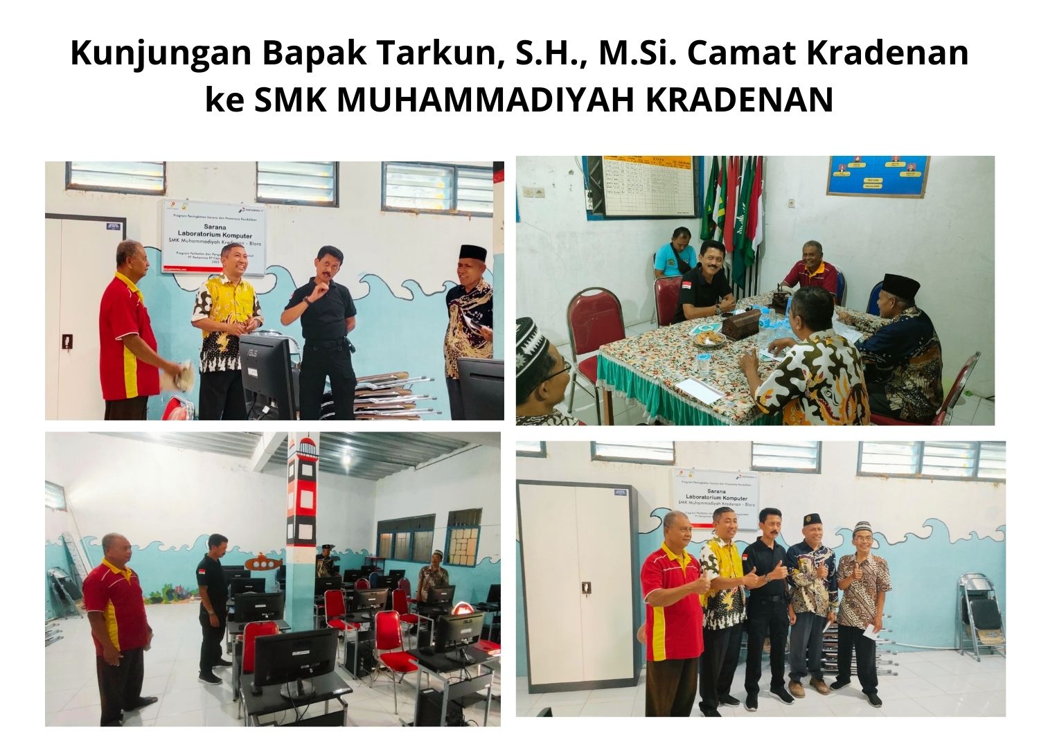 Sinergi Pendidikan: Kunjungan Camat Kradenan Tinjau Fasilitas Lab Komputer Baru